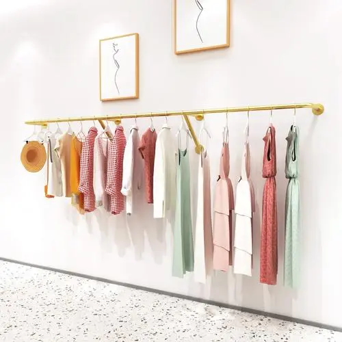 hangers in clothing store